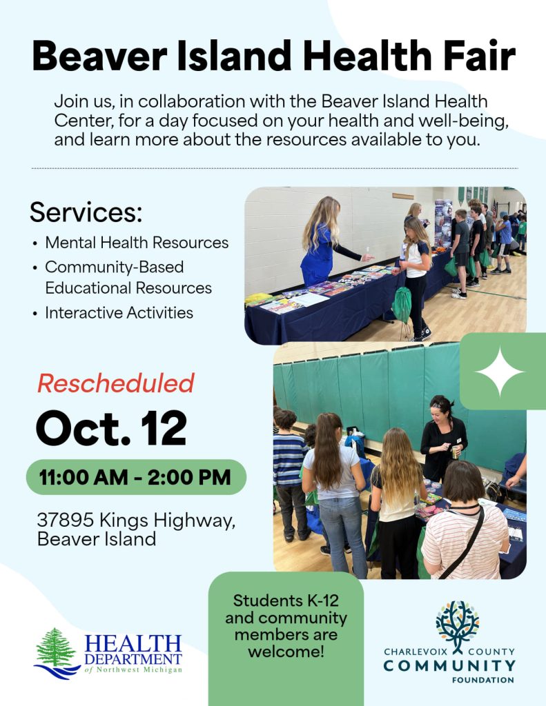 2026 Beaver Island Health Fair Flyer